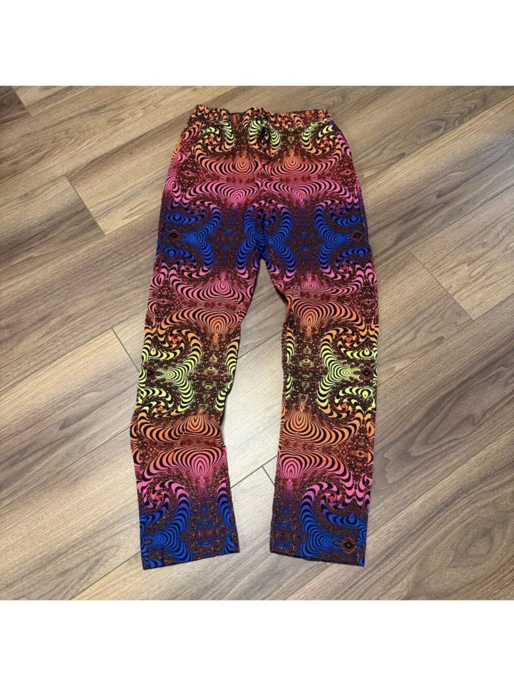 Space Tribe Chillout Pants Rainbow Pants Trippy Rave Wear Size Large (28x31)